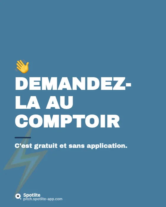 Carte de fidélité — slide 4 : Demandez-la au comptoir