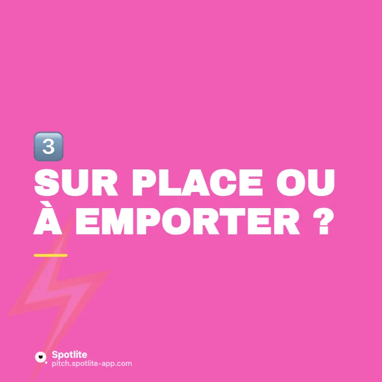 Ce ou ça ? — slide 4 : Sur place ou à emporter ?