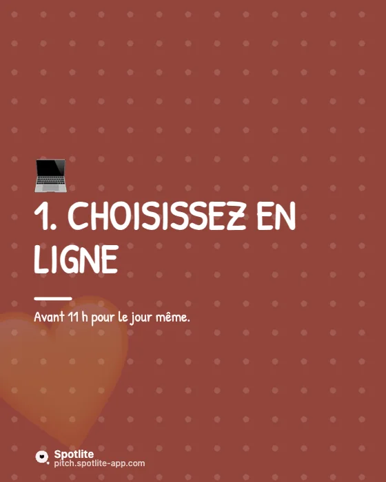Click & collect — slide 2 : 1. Choisissez en ligne