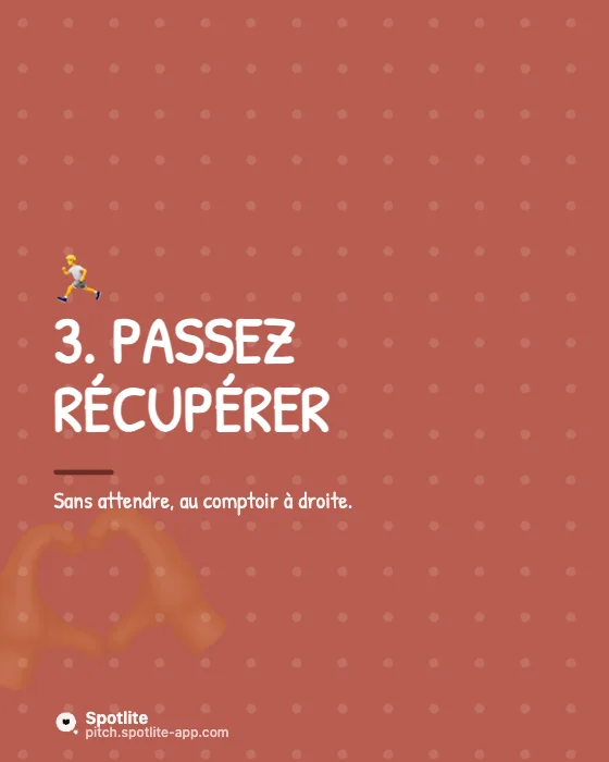 Click & collect — slide 4 : 3. Passez récupérer