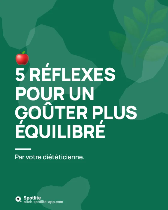 Conseils nutrition — slide 1 : 5 réflexes pour un goûter plus équilibré