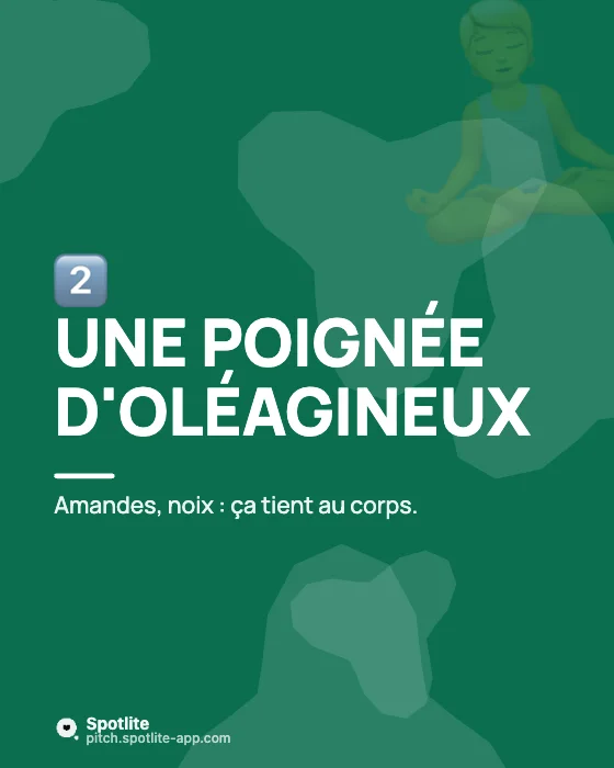 Conseils nutrition — slide 3 : Une poignée d'oléagineux