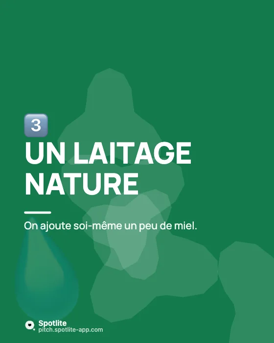 Conseils nutrition — slide 4 : Un laitage nature