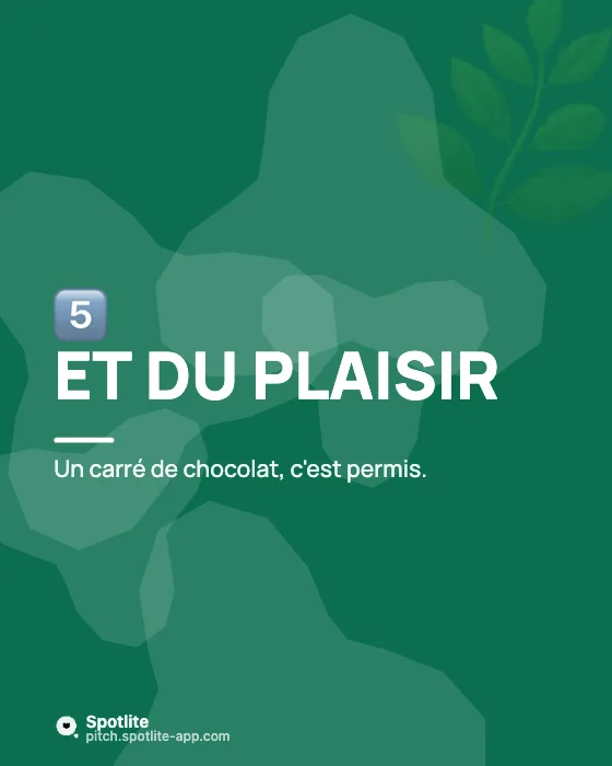 Conseils nutrition — slide 6 : Et du plaisir
