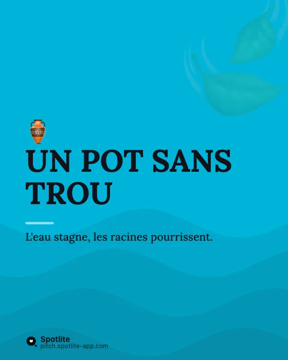 Conseils en carrousel — slide 3 : Un pot sans trou