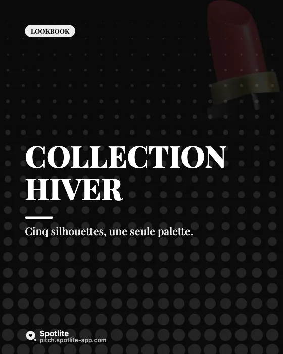 Lookbook — slide 1 : Collection Hiver