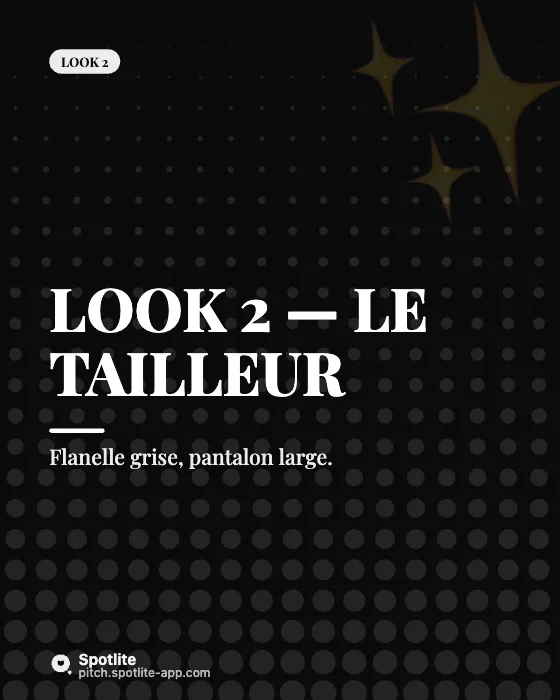 Lookbook — slide 3 : Look 2 — Le tailleur