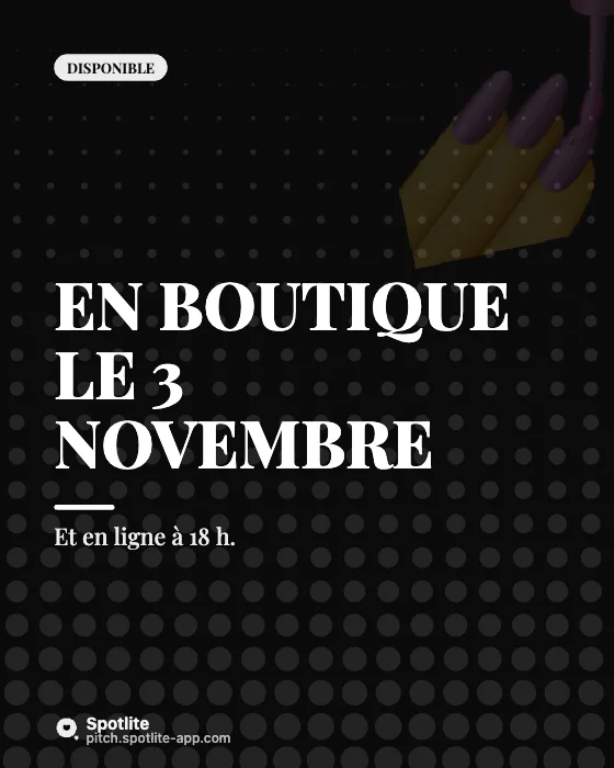 Lookbook — slide 5 : En boutique le 3 novembre