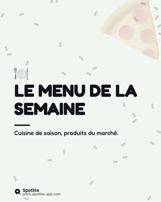 Menu de la semaine — slide 1