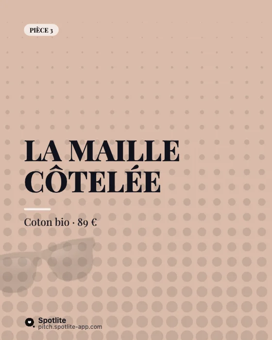 Nouvelle collection — slide 4 : La maille côtelée