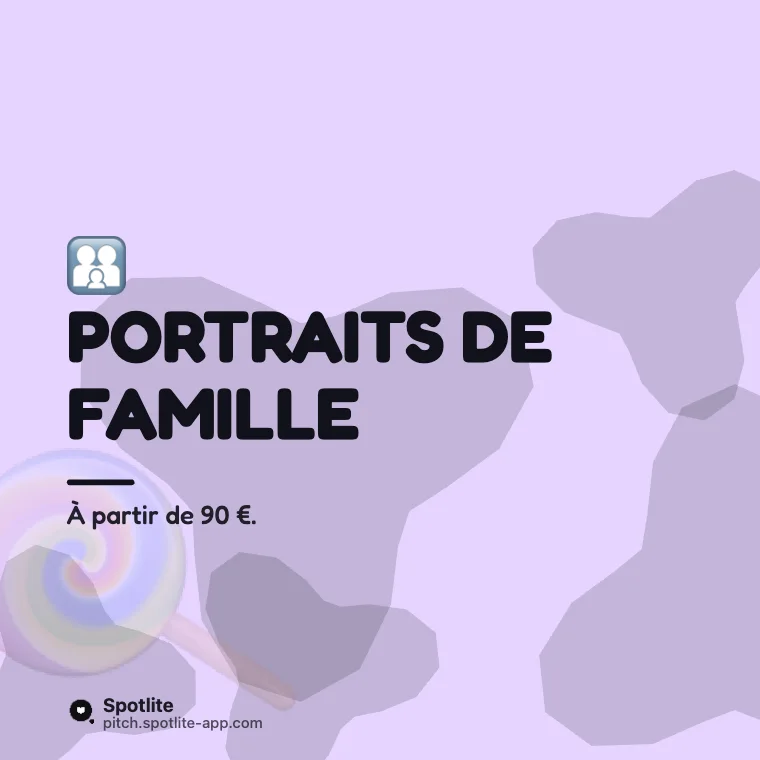Portfolio d'illustratrice — slide 2 : Portraits de famille