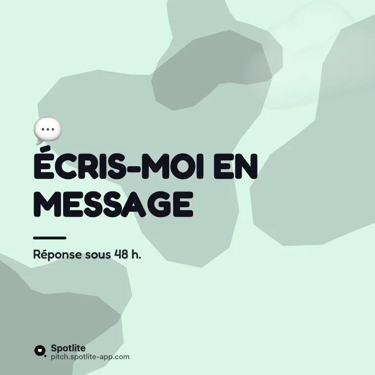 Portfolio d'illustratrice — slide 5 : Écris-moi en message