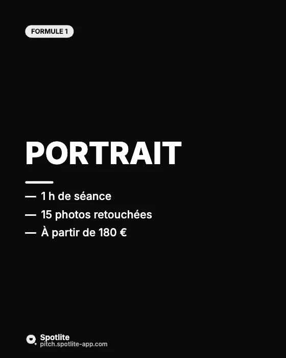 Portfolio de photographe — slide 2 : Portrait
