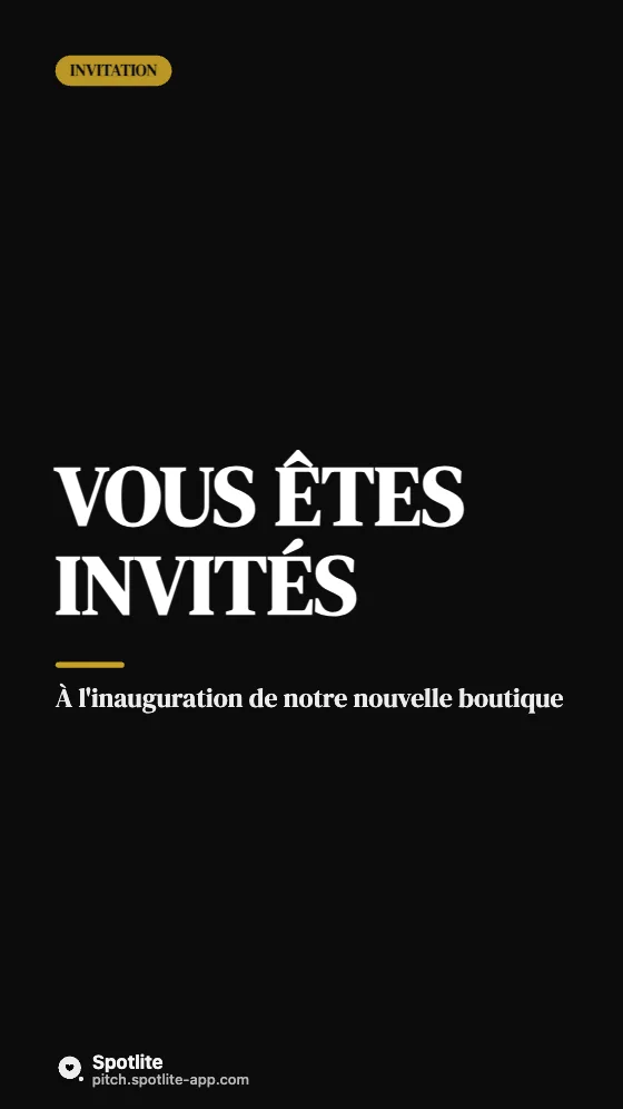 Invitation à une inauguration — slide 1 : Vous êtes invités