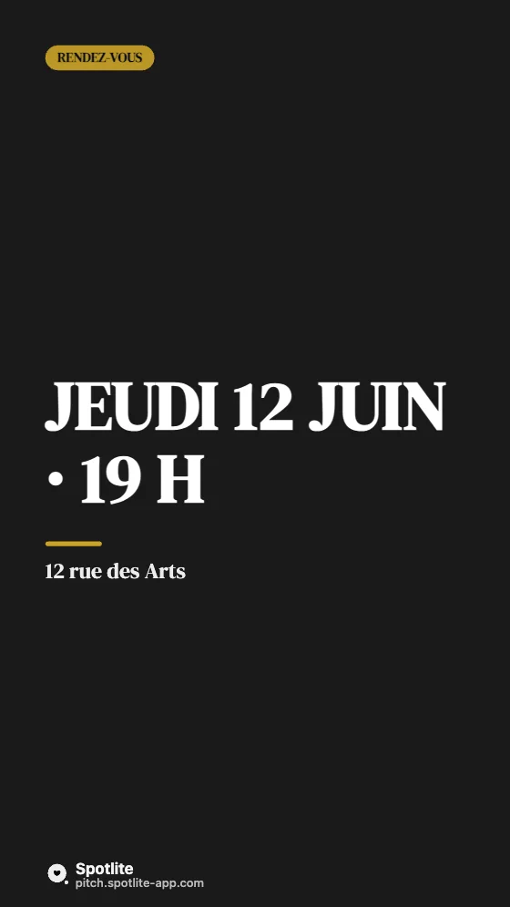 Invitation à une inauguration — slide 2 : Jeudi 12 juin · 19 h