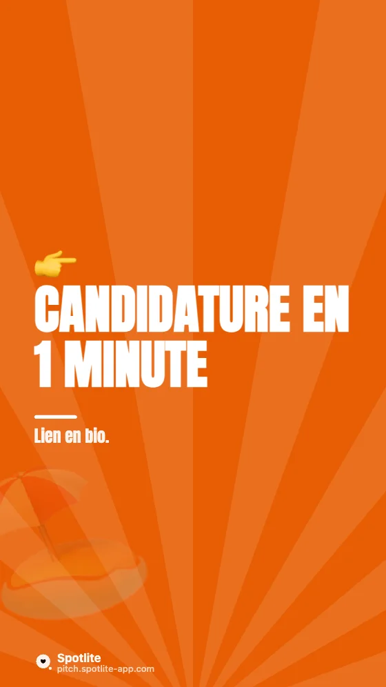 Jobs d'été — slide 4 : Candidature en 1 minute