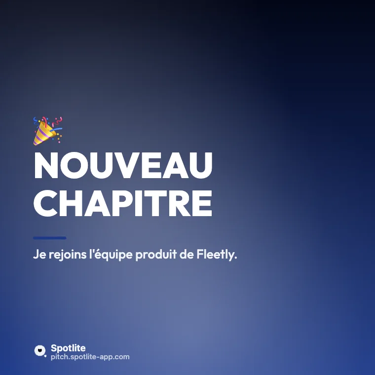 Nouveau poste — slide 1