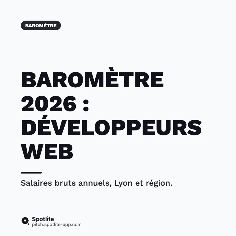Baromètre des salaires — slide 1 : Baromètre 2026 : développeurs web
