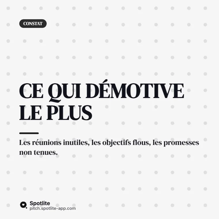 Citation & réflexion — slide 2 : Ce qui démotive le plus
