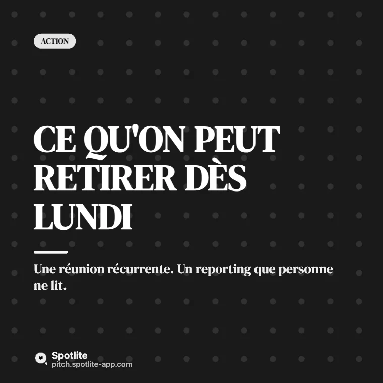 Citation & réflexion — slide 3 : Ce qu'on peut retirer dès lundi