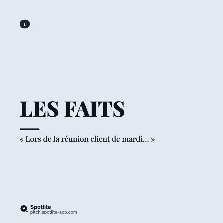 Donner un feedback — slide 2 : Les faits