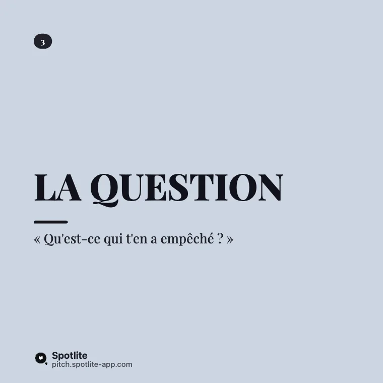 Donner un feedback — slide 4 : La question