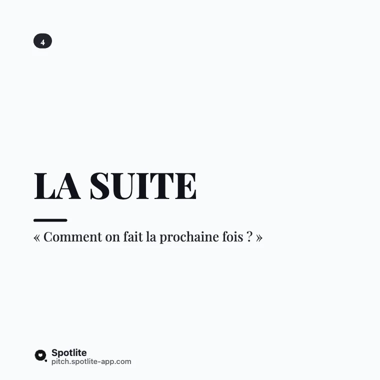 Donner un feedback — slide 5 : La suite