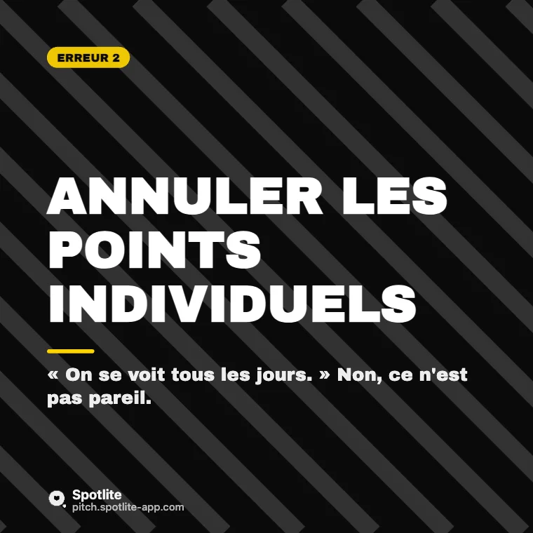 Erreurs de manager — slide 3 : Annuler les points individuels