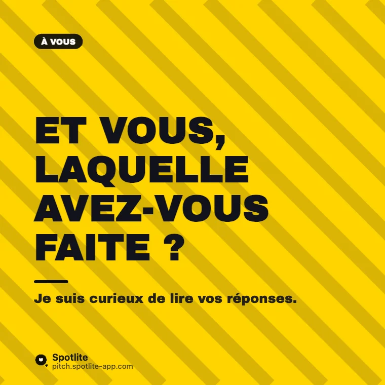 Erreurs de manager — slide 7 : Et vous, laquelle avez-vous faite ?