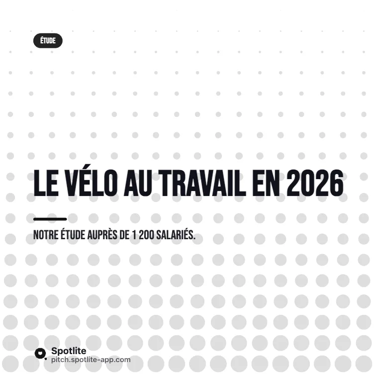 Étude de marché en chiffres — slide 1 : Le vélo au travail en 2026