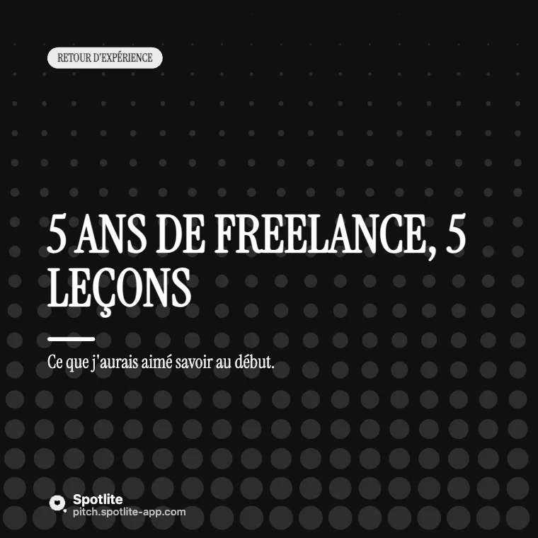 Leçons apprises — slide 1