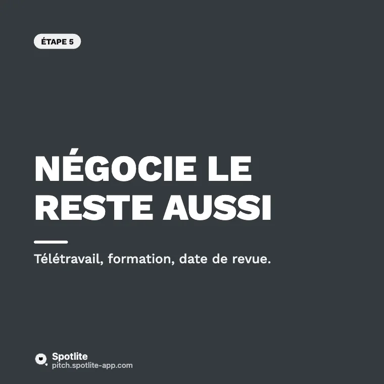 Négocier son salaire — slide 6 : Négocie le reste aussi