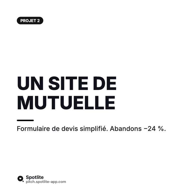 Portfolio de designer — slide 3 : Un site de mutuelle