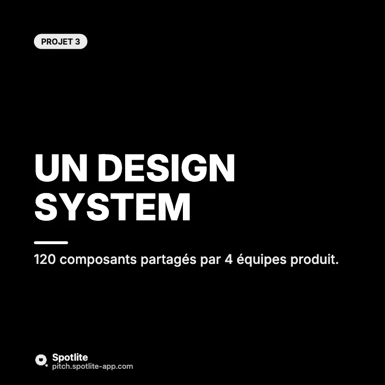 Portfolio de designer — slide 4 : Un design system
