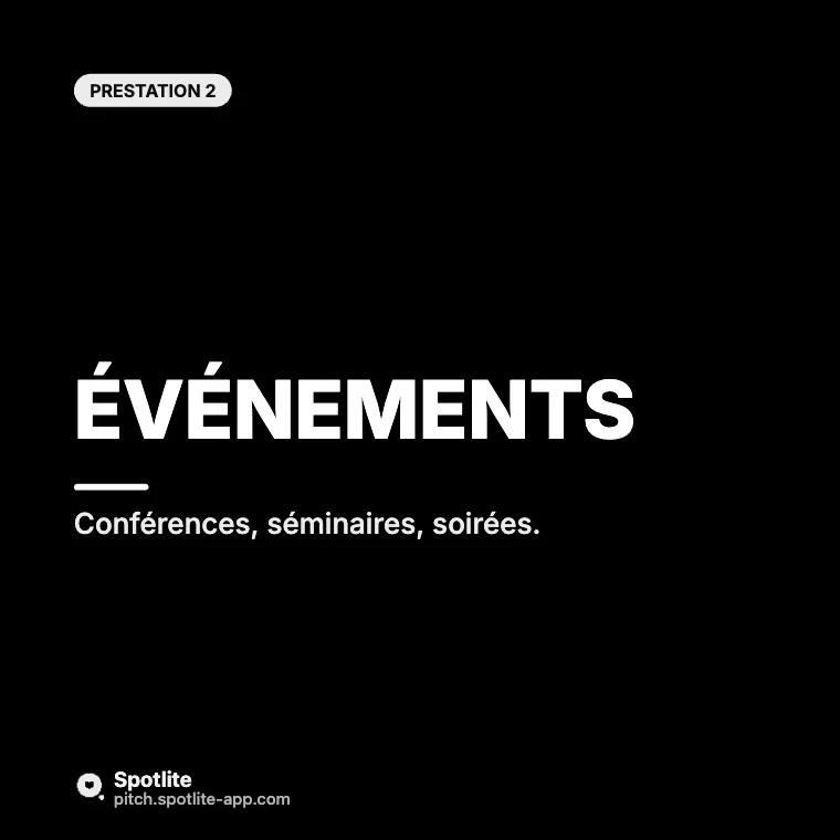 Portfolio de photographe — slide 3 : Événements