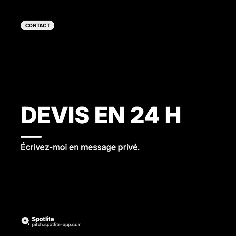 Portfolio de photographe — slide 5 : Devis en 24 h