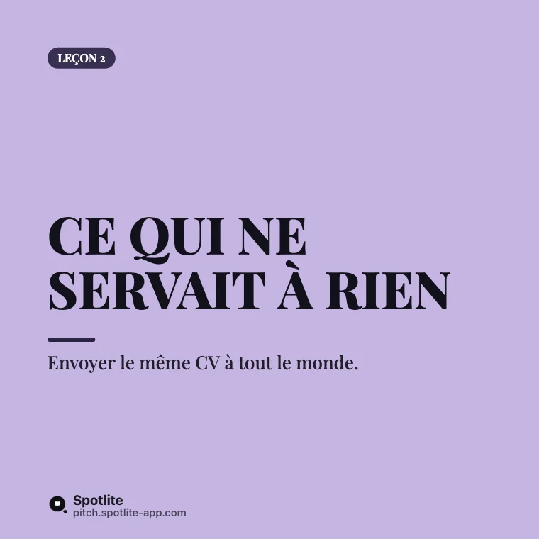 Mon premier emploi — slide 4 : Ce qui ne servait à rien