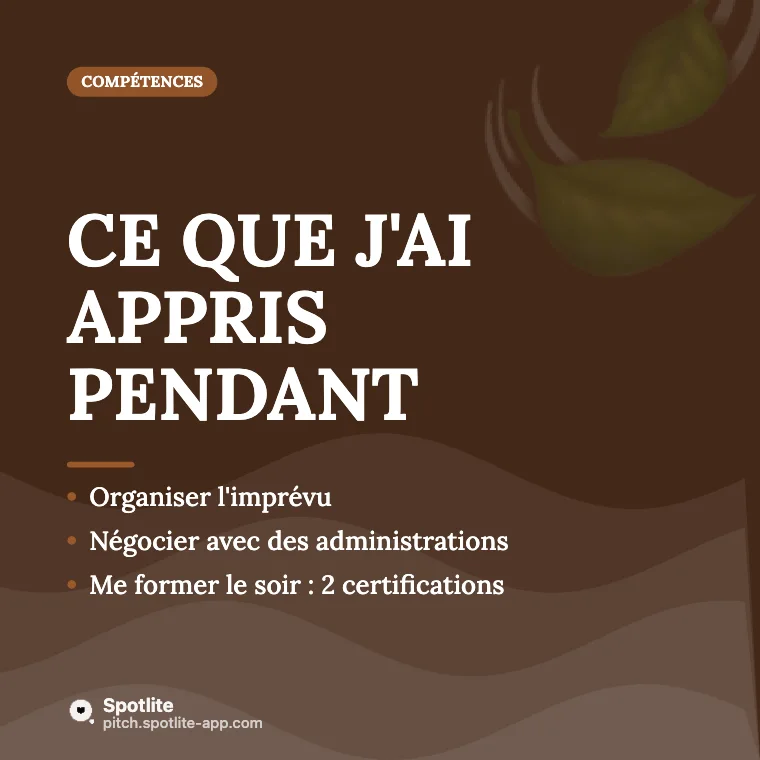 Retour après une pause — slide 3 : Ce que j'ai appris pendant