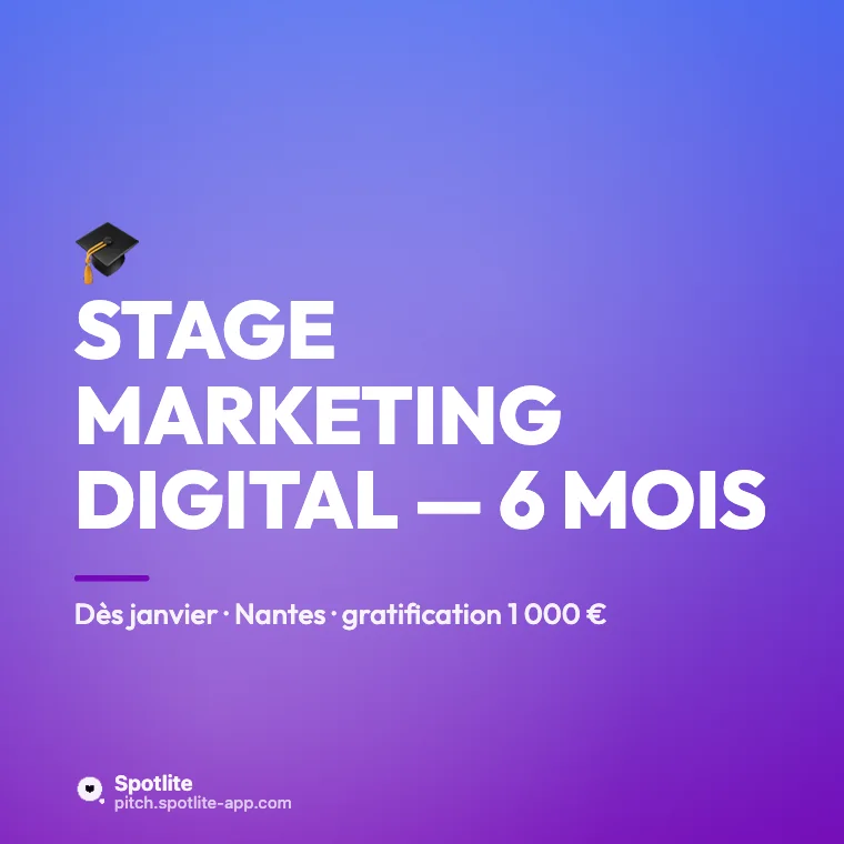 Offre de stage — slide 1