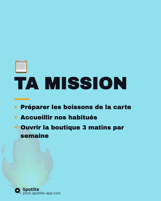 Offre d'emploi Instagram — slide 2 : Ta mission