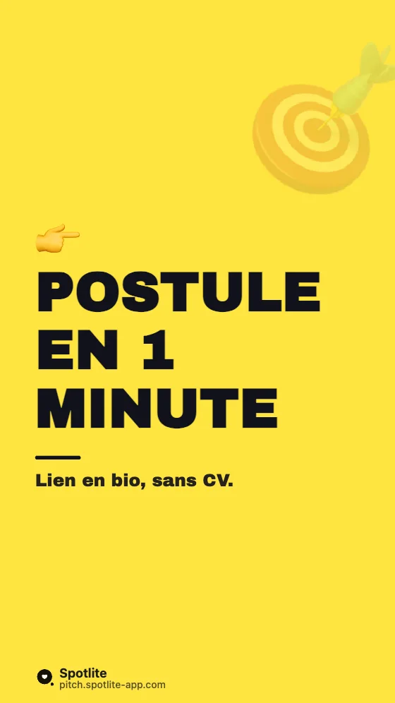 Offre d'emploi TikTok — slide 5 : Postule en 1 minute