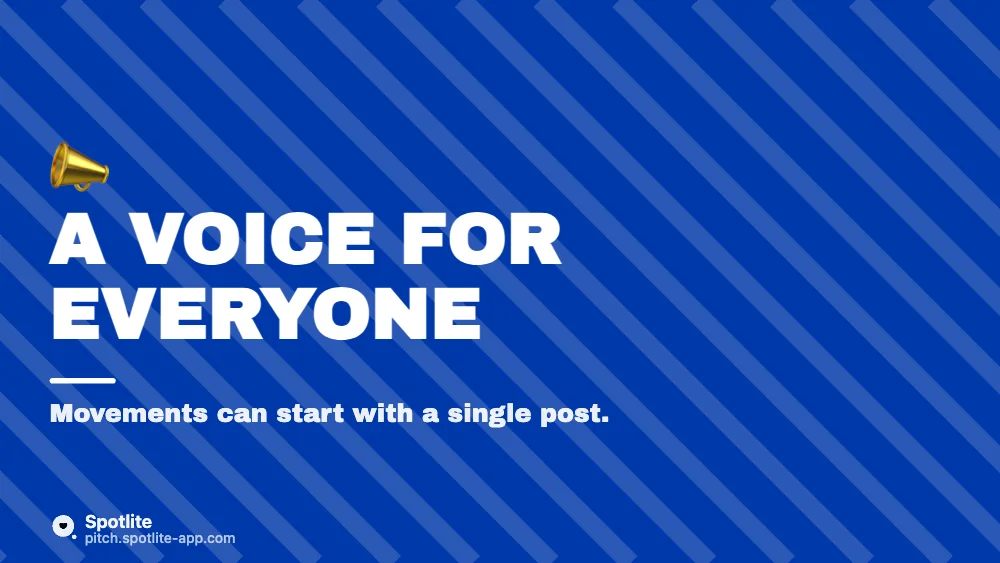 Oral d'anglais — slide 3 : A voice for everyone