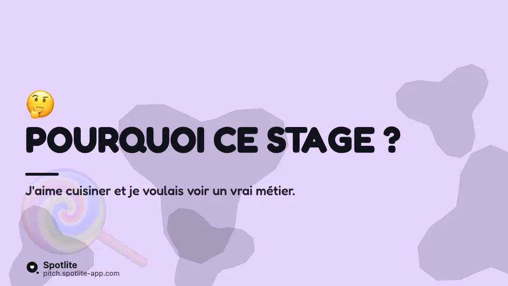 Oral du brevet — slide 2 : Pourquoi ce stage ?