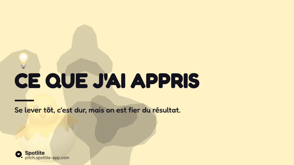 Oral du brevet — slide 4 : Ce que j'ai appris