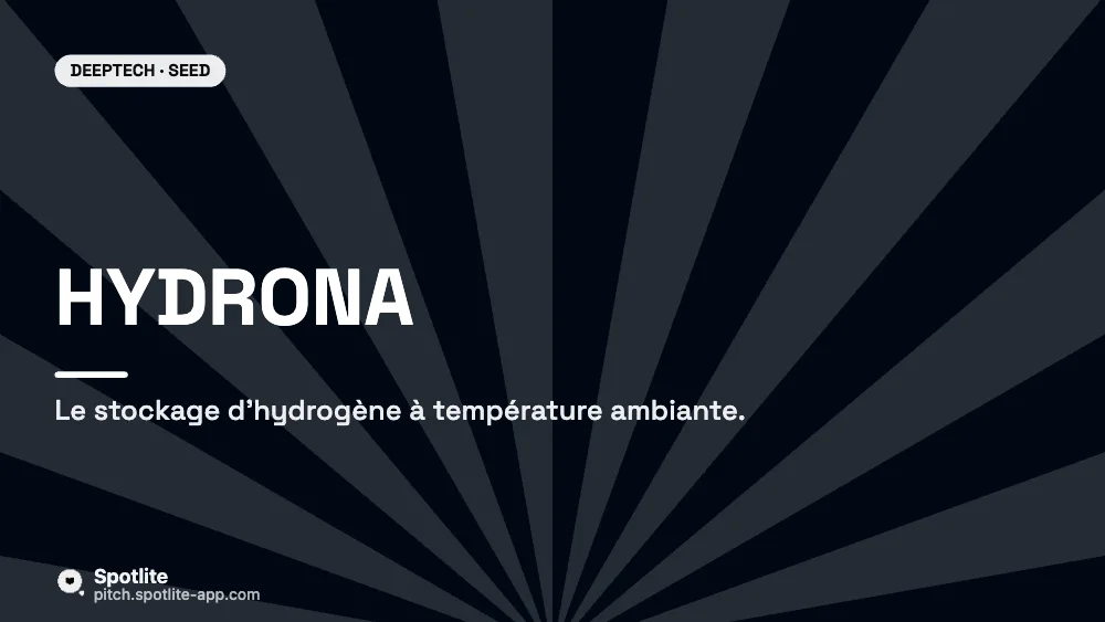 Levée — deeptech — slide 1 : Hydrona