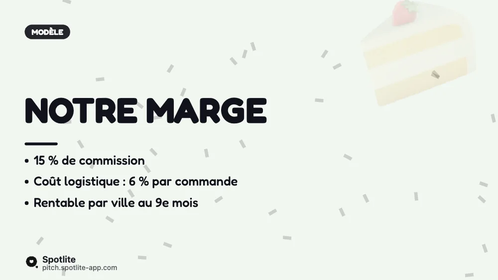 Foodtech — slide 5 : Notre marge
