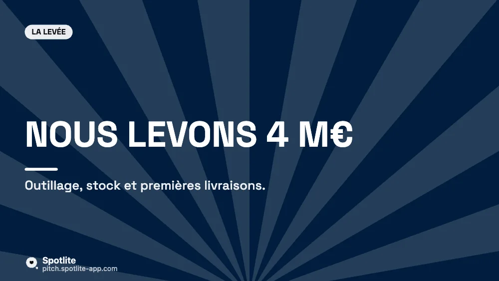 Hardware & industrie — slide 7 : Nous levons 4 M€
