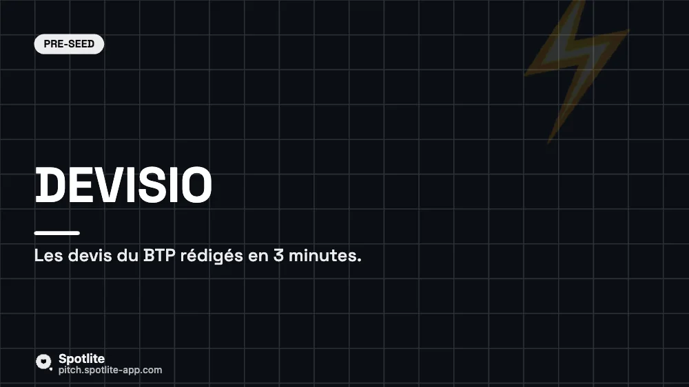 IA pour les PME — pre-seed — slide 1 : Devisio