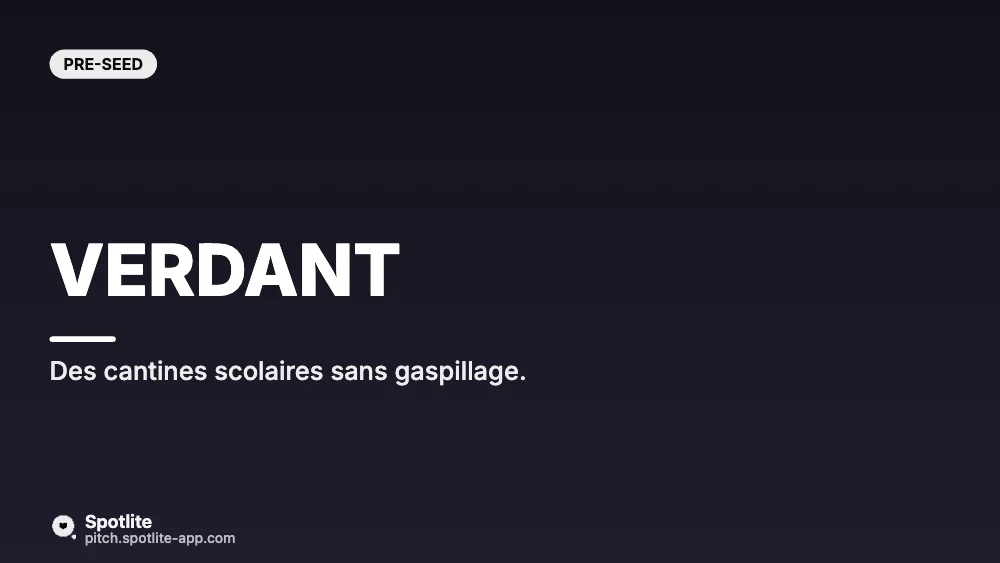 Pre-seed — idée & équipe — slide 1