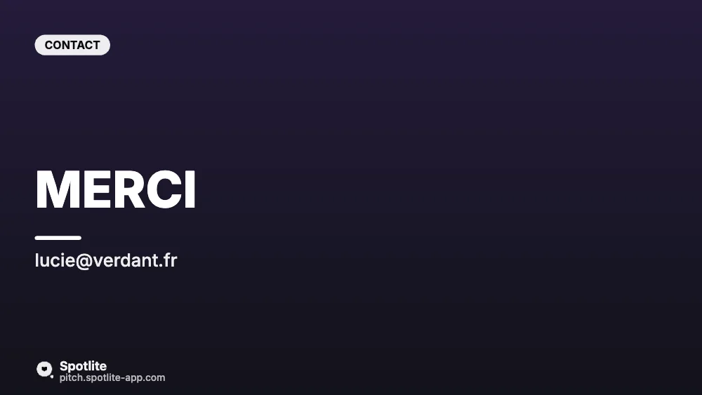 Pre-seed — idée & équipe — slide 8 : Merci
